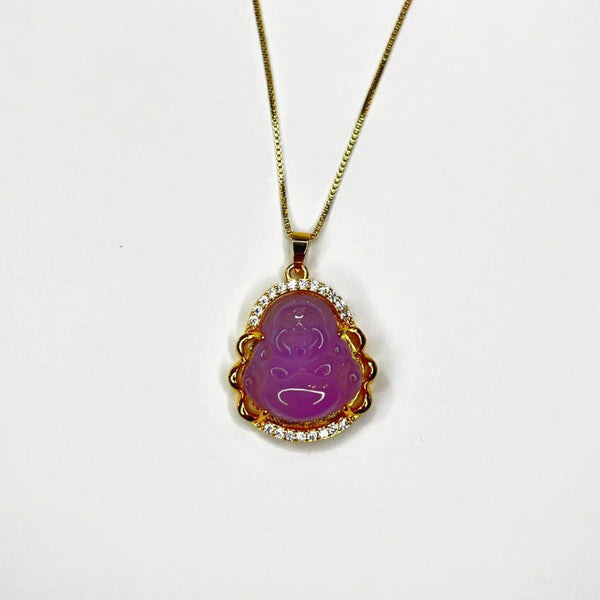 LAVENDER BUDDHA NECKLACE