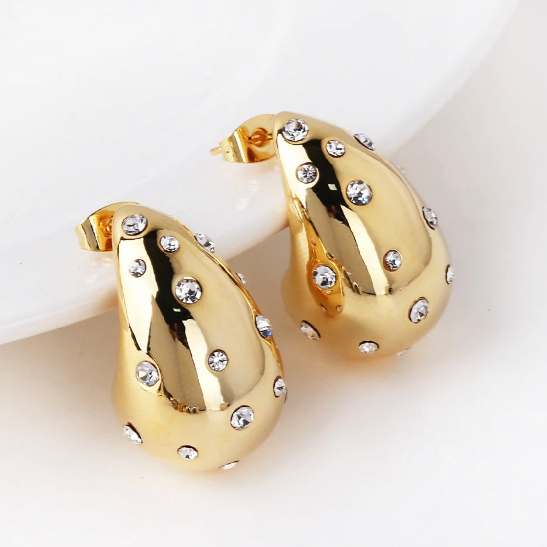 [Golden dew] 韓国☆18K Gold☆Kaiduo Earring Golden dew] 韓国☆18K Gold☆Tiamo 3 Hoop Earrings (GOLDEN