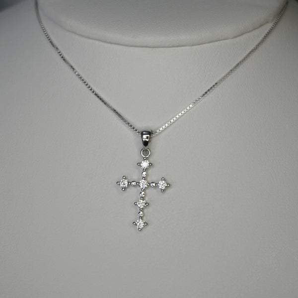 SILVER CROSS NECKLACE