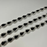 BLACK RHINESTONE BRACELET